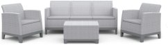 Keter Sada mebli záhradných Scandi Forma 3 Seater Set jasnoSivý/tmavoSivý stalowy (8711245162713)