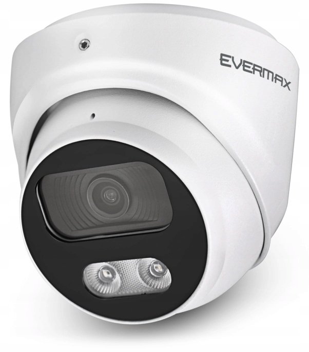 EVERMAX Kopułkowa Biela 5Mpx IR 40m AI IP67 mikrofon (EVX-IP5D01-IRW-Ai-W)