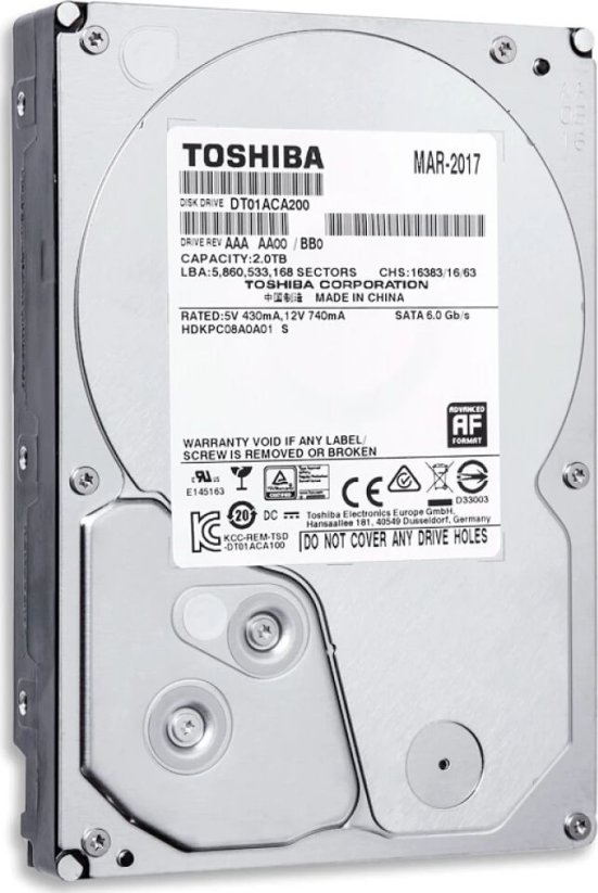 Toshiba 2TB 3.5" SATA III (DT01ACA200)