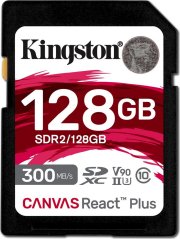 Kingston Canvas React Plus SDXC 128 GB Class 10 UHS-II/U3 V90 (SDR2/128GB)