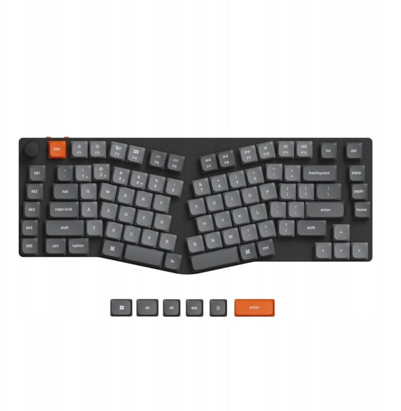 Keychron Keychron K15 Max (Alice Layout) QMK Wireless Custom Mechanical Keyboard White Backlight / Low Profile Gateron Mechanical / Red