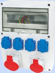 Elektromet Rozdzielnica budowlana 14 modułów 1x16A 5P 400V, 1x32A 5P 400V, 4x16A 2P+Z RSE-05 IP54 (942101)