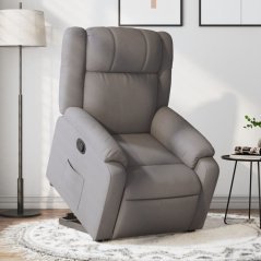 vidaXL vidaXL Podnoszony fotel rozkładany, farba taupe, obity tkaniną