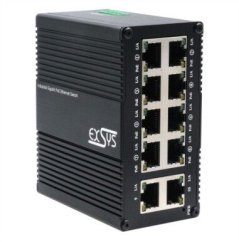 Exsys EX-62026PoE 10-portowy przemysłowy Prepínač Ethernet z obsługą PoE, 8 portów PoE + 2 porty 10/100/1000Tx