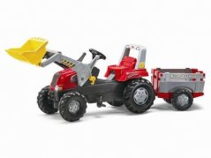 Rolly Toys Traktor Junior Červený z lyžica i przyczepą (5811397)