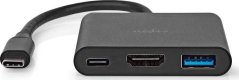 Nedis Nedis CCGB64770BK01 stacja dokująca Przewodowa USB 3.2 Gen 1 (3.1 Gen 1) Type-C Čierny
