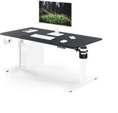 Jan Nowak Elektryczne z regulacją wysokości ergonomiczne biało-Antracitovýowe,1400x700 mm: ARIA (5907367517361)