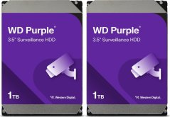 WD Zestaw 2 dyski serwerowe WD Purple 1TB 3.5'' SATA III (6 Gb/s) (WD11PURZ)
