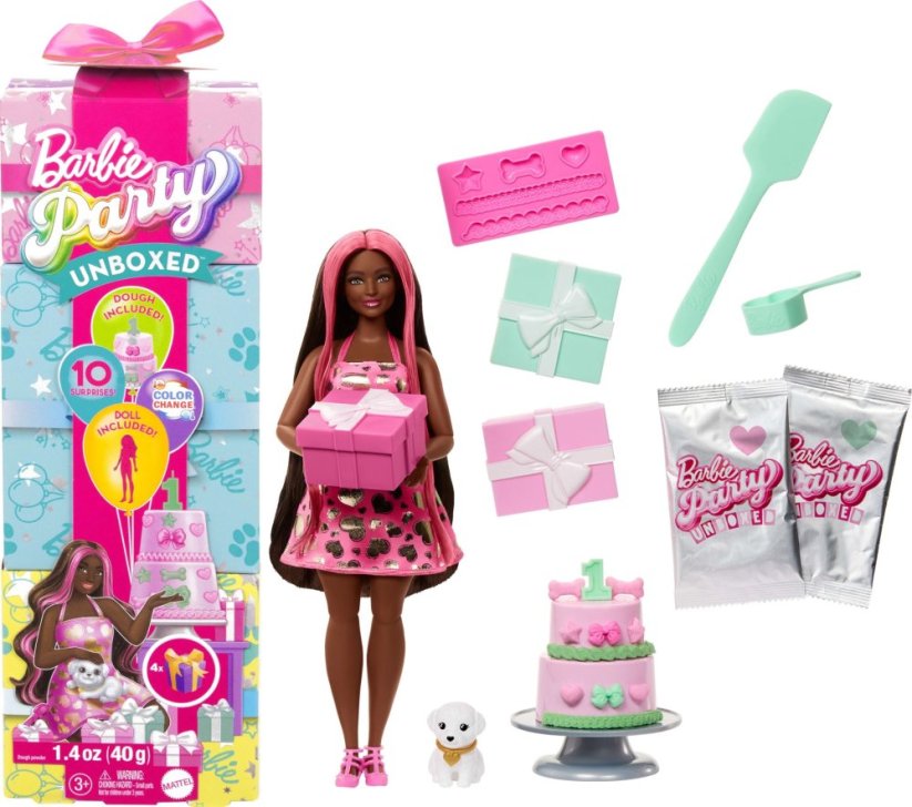 Barbie Barbie Party Unboxed Black Doll
