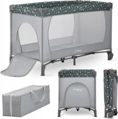 MoMi MOMI BELOVE Postieľka Turistické SKŁADANE KOJEC sivé