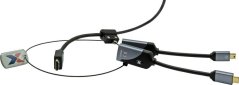ProXtend USB-C - DisplayPort Mini - HDMI Čierny  (JAB-6988708)
