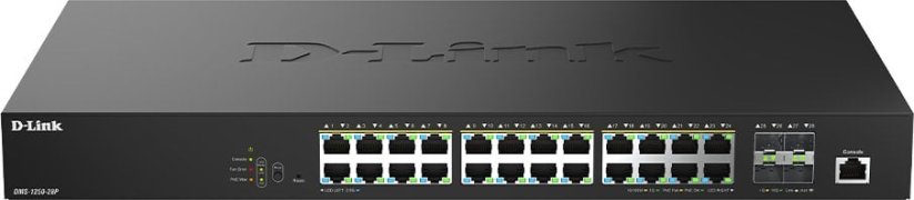 D-Link D-Link DMS 1250-28P - Switch - L2+ - Smart - 24 x 10/100/1000/2.5G (PoE+) + 4 x 10 Gigabit SFP+ - Desktop - PoE+ (475 W)