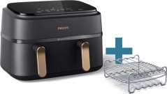 Philips Philips NA352/04 3000 Series Doppel-Heißluftfritteuse schw