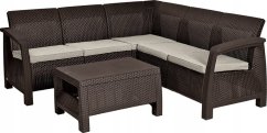 Keter Sada mebli záhradných Corfu Relax Set Hnedý 8711245158334
