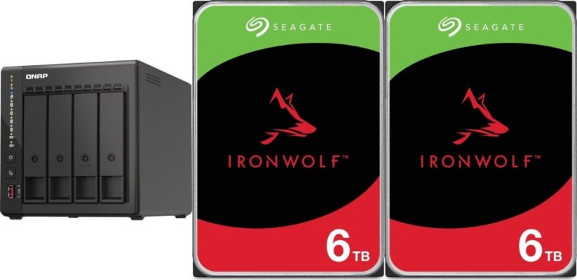 Qnap TS-453E-8G + 2x Seagate IronWolf 6TB (ST6000VN006)