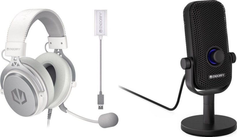 Endorfy Słuchawki Endorfy Viro Plus Białe (EY1A005) + Mikrofon Solum Voice S