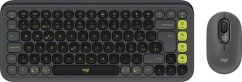 Logitech Logitech POP Icon Combo klawiatura Dołączona myszka univerzálny Bluetooth QWERTZ Swiss Grafitový, Zelený