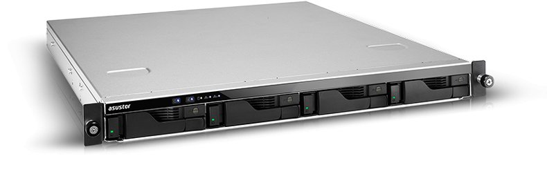 Asustor Súborový server Asustor AS6504RD 4-bay 1U, Intel ATOM C3538 Quad-Core 2.1GHz , 8GB DDR4. GbE x 2. 2.5 GbE x 2. PCIe Gen3. USB 3.2 Gen 1 x 4. 2x 250W Re