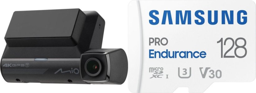 Mio MiVue 955W WiFi Sony Starvis Sensor 4K + Karta Samsung PRO Endurance 2022 MicroSDXC 128 GB Class