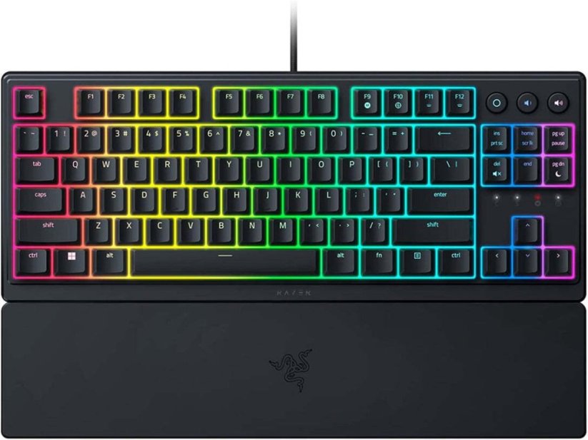 Razer Ornata V3 Tenkeyless przewodowa do gier, Low-profile, RGB LED, USB QWERTY, US, Čierny (RZ03-04880100-R3M1)
