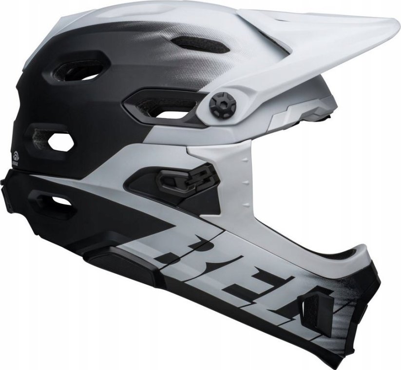 Bell Prilba na celú tvár BELL SUPER DH MIPS SPHERICAL matte black white roz. L (59-63 cm) (NEW)