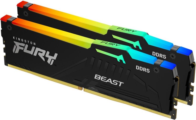 Kingston Fury Beast RGB, DDR5, 128 GB, 5600MHz, CL36 (KF556C36BBEAK2-128)