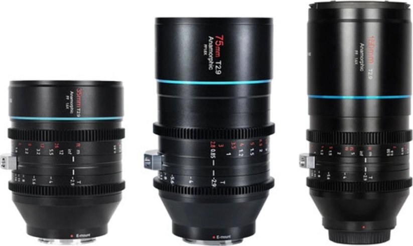 Sirui Sirui Anamorphic Venus 3x Lens-Kit (35/75/150mm) + Hard case E-Mount