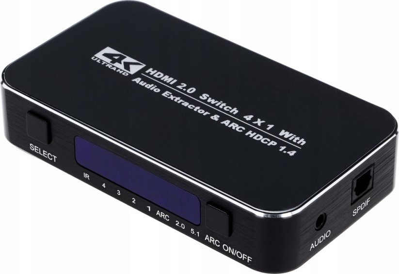 Pawonik SWITCH HDMI 2.0 4x1 Prepínač UHD 4K HDCP HDR