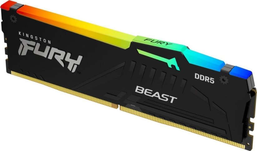 Kingston Fury Beast RGB, DDR5, 16 GB, 6400MHz, CL32 (KF564C32BBA-16)
