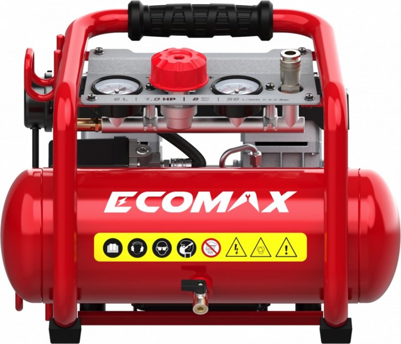 Eco-Max Air compressor EMX 800W Oilfree 6L, Silent, Ecomax*