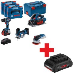 Bosch BOSCH.COMBO KIT 18V (GSR 18V-90C + GKT 18V-52GC + GST   18V-155 SC + GEX 18V-125) 1xPC4,0Ah 2xPC5,5Ah ...