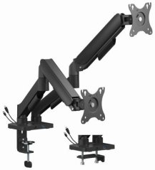 Gembird GEMBIRD BIURKOWE RAMIĘ NA DWA MONITORY Z PORTAMI USB (REGULOWANE), OD 17" DO 32", OBCIĄŻENIE DO 9 KG