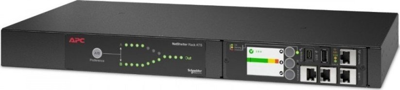 APC Przełšcznik ródeł zasilania AP4423A Rack ATS, 230V, 16A, wejcie C20, wyjcia 8x C13, 1x C19