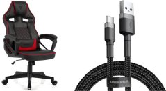 SENSE7 Knight czarno-czerwony + kabel usb