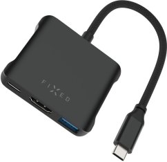Fixed Quadri 2x USB-C 1x HDMI  + 2x USB-A 2.0 3.2 Gen2 3.1 Gen1 (FIXHU-QR-BK)