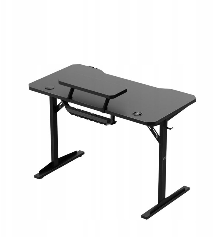 Costway Komputerowe z półką Leader 5.1 Black 115 cm (MA-LEADER 5.1 BLACK)