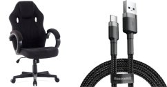 SENSE7 Prism - materiałowy, czarny + kabel usb