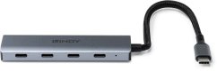 Lindy Lindy 43414 huby i koncentratory USB 3.2 Gen 2 (3.1 Gen 2) Type-C 10000 Mbit/s Sivý