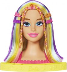 Mattel Głowa do stylizacji Neonowa tęcza Blond vlasy HMD78