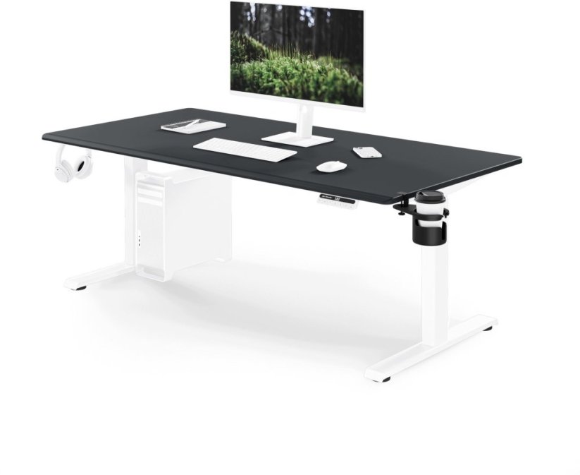 Jan Nowak Elektryczne z regulacją wysokości ergonomiczne biało-Antracitovýowe,1600x800 mm: Aria (5907367517378)