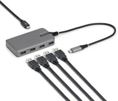 StarTech STARTECH.COM 4-Port USB-C Hub 5Gbps Busbetrieben USB-C zu USB-A Hub USB C-Netzteil Port 30cm Kabel Reisehub USBC auf A Adapter