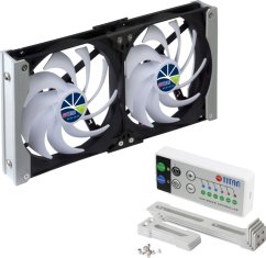 Titan TTC-SC20(B)+ Dual Fridge Fan 120x25mm IP55, Timer Mode, with Integrated Rectifier