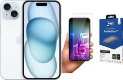 Apple iPhone 15 256GB Blue (MTP93) + FlexibleGlass