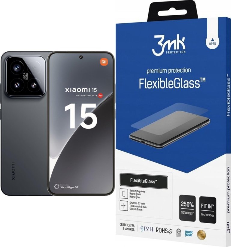 Xiaomi 15 5G 12/512GB Czarny  (61265) + FlexibleGlass
