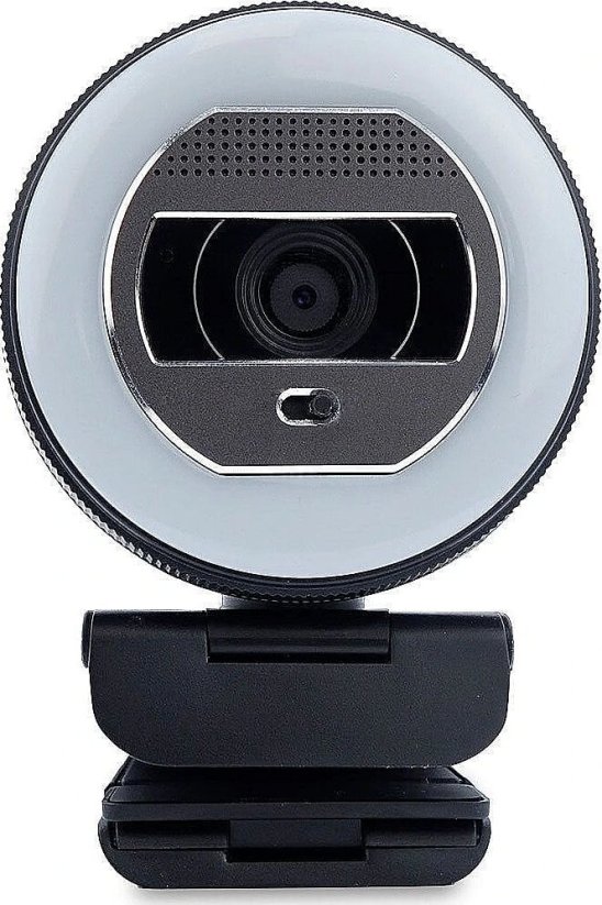 Terra TERRA Webcam Halo mit LED-Lichtkranz (C1868pro) und Privatschieber Full-HD, Auto Focus, Stereo Mic, Privacy Slider