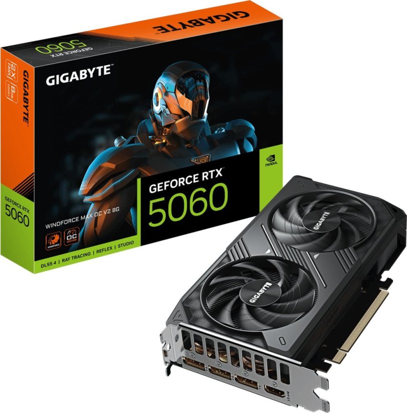 Gigabyte GeForce RTX 5060 Windforce MAX OC V2 8GB GDDR7 (GV-N5060WF2MAX OCV2-8GD)