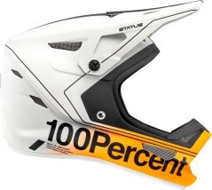 100% Prilba na celú tvár 100% STATUS DH/BMX Helmet Carby Silver roz. L (59-60 cm) (NEW)