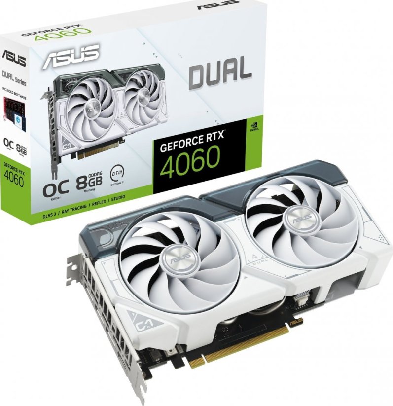 Asus Dual GeForce RTX 4060 White OC 8GB GDDR6 (DUAL-RTX4060-O8G-WHITE)