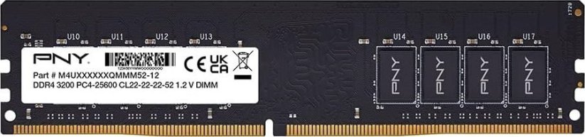 PNY Performance, DDR4, 16 GB, 3200MHz, CL22 (MD16GSD43200-TB)