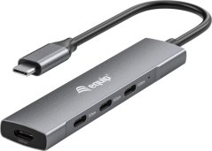 Equip USB-Hub 4-Port 3.2/C->4x3.0 5Gbps o.Netzteil gr